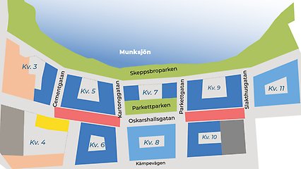 Karta över Skeppsbron. 